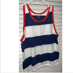 Old Navy Men’s Tank Top Size S
White & navy with red
Like new condition